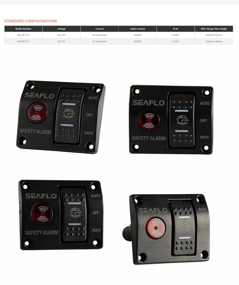 Automatic Water Level Sensor Switch – Alarm Control System for Bilge Pump with Induction Accessories