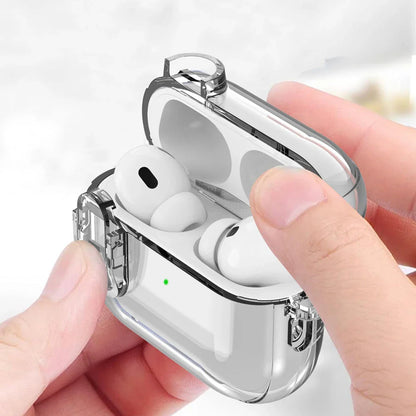 Transparent Crystal Wireless Bluetooth Earphone Case for AirPods Pro 2 – TPU Clear Switch Lock Cover for AirPods 4 (2024)