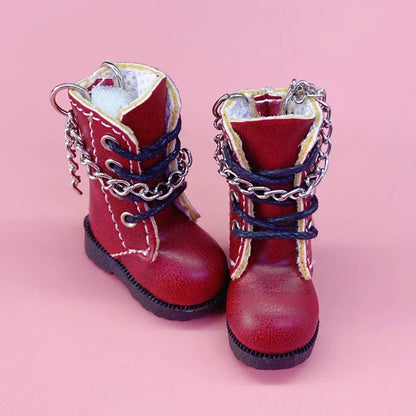 Tilda Doll Boots – 1/8 Mini Leather Shoes for Blythe & Azone Dolls, Casual Doll Accessories