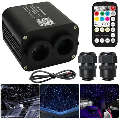 20W Dual Color Twinkle Car Roof Star Light – RGB Meteor Music APP Control, Sparkling Starry Sky Atmosphere Light