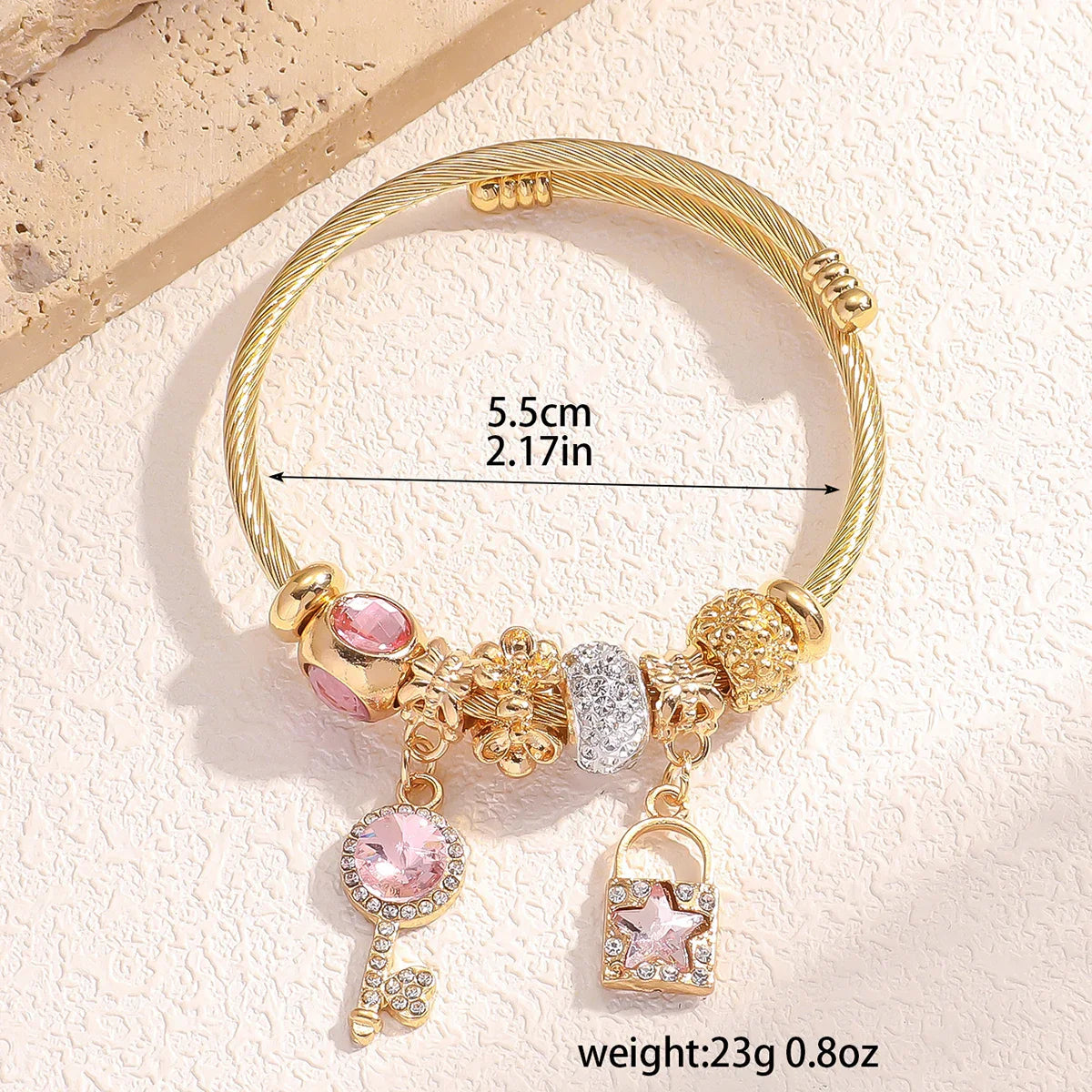 Women's Stainless Steel Pan Family Bracelet – Stylish Multi-Element Accessory for Daily Wear & Gifts