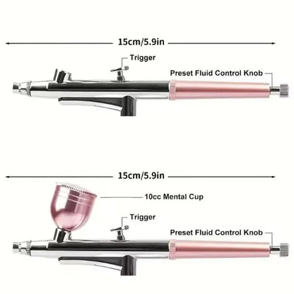 Portable Single-Action Airbrush Spray Gun — 0.3mm Nozzle Pen for Model, Cake, Nail, Car Painting & Beauty Inkjet
