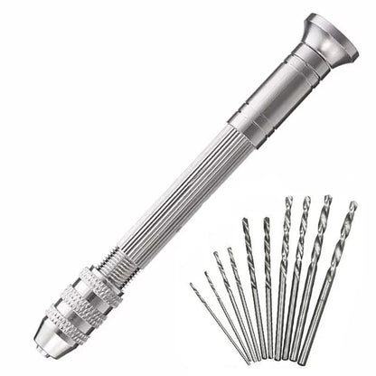 Manual Woodworking Pin Vise – Steel Cap Hand Drill Tool for Resin, Jewelry, Zinc Alloy & Watch Repair