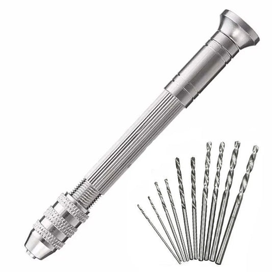 Manual Woodworking Pin Vise – Steel Cap Hand Drill Tool for Resin, Jewelry, Zinc Alloy & Watch Repair