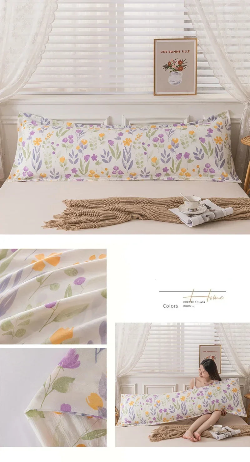 Skin-Friendly Couple Pillowcase – Cozy Polyester Hugging Pillow Cover, Large 120/150/180cm