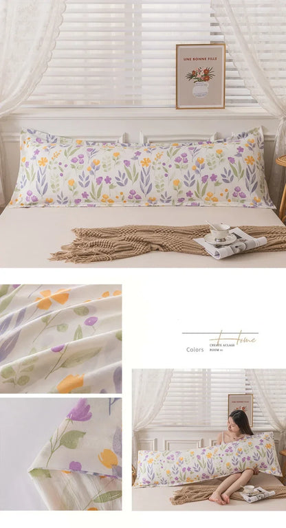 Skin-Friendly Couple Pillowcase – Cozy Polyester Hugging Pillow Cover, Large 120/150/180cm