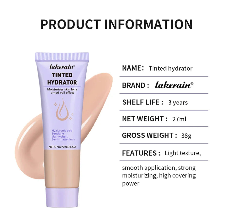 Strong Coverage Tinted Hydrator Makeup – Semi-Matte Finish for Women, Evens Skin Tone & Naturally Moisturizes