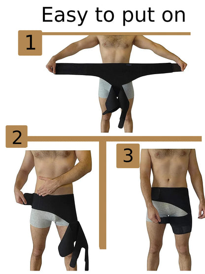 Hip Brace for Sciatica Pain Relief – Compression Support Wrap for Thigh, Hip Flexor Strain, Groin Injury, and Sacroiliac Joint Support