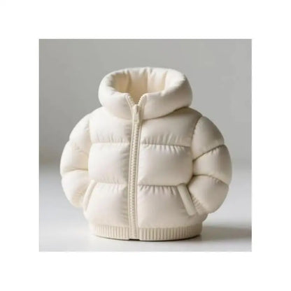 3D Puffer Jacket Pen Holder - Cute Creative Desk Organizer, Stand-Up Pen Pouch for Office & Home
