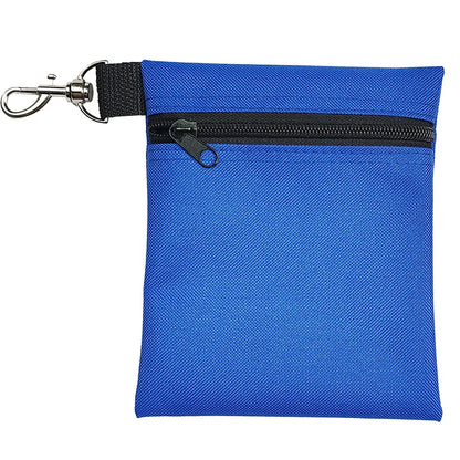 Golf Tee Pouch – Zipper Golf Ball Bag with Metal Lobster Claw Clip for Men & Women, Valuables Holder