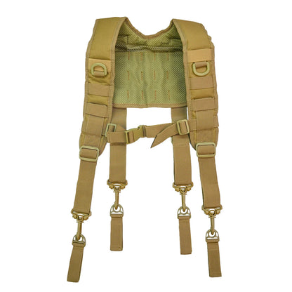 Tactical Police Suspenders — Adjustable Duty Belt Harness with 4 Tool Belt Loops for Law Enforcement