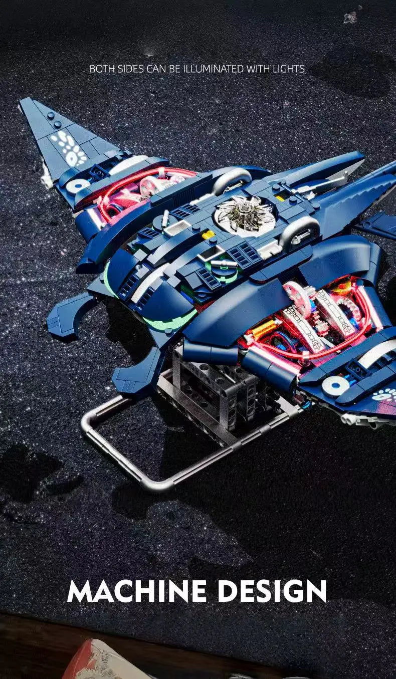 Mechanical Animal Building Blocks – T-Rex, Whale, Parrot, Devil Ray & Shark Model with Lights for Kids & Adults