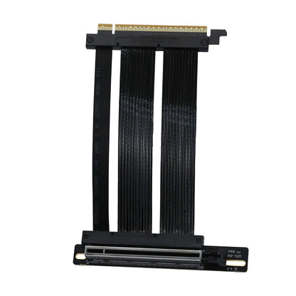 PCIe 5.0 X16 GPU Riser Cable - Gen5 128GB/s Right-Angle Graphics Card Extension for Vertical PC Mounting
