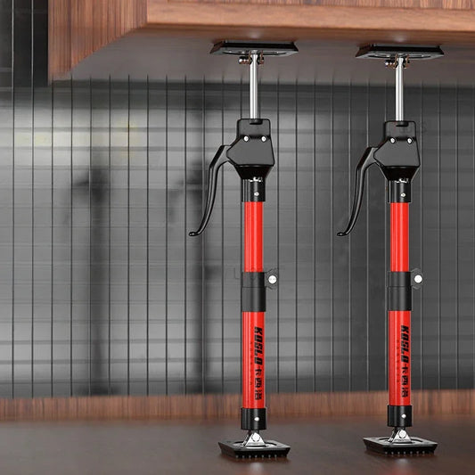 Adjustable Telescopic Support Rod – Steel Hand Jack Bracket for Hanging & Lifting Bathroom Cabinet Installation