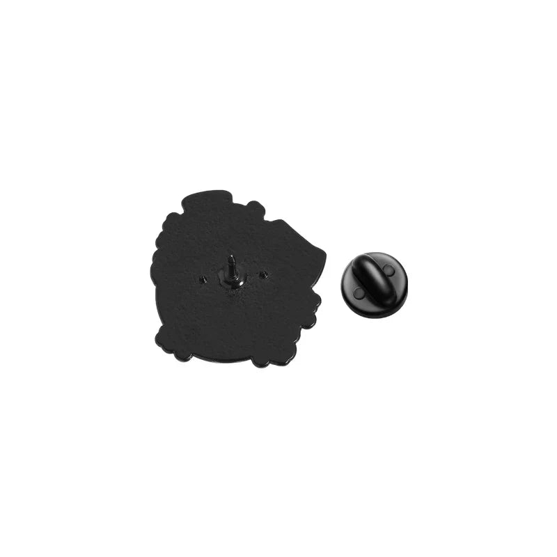 Cute Big-Eyed Black Cat Enamel Pin – Elf Magic Potion Animal Brooch for Halloween Jewelry Gift