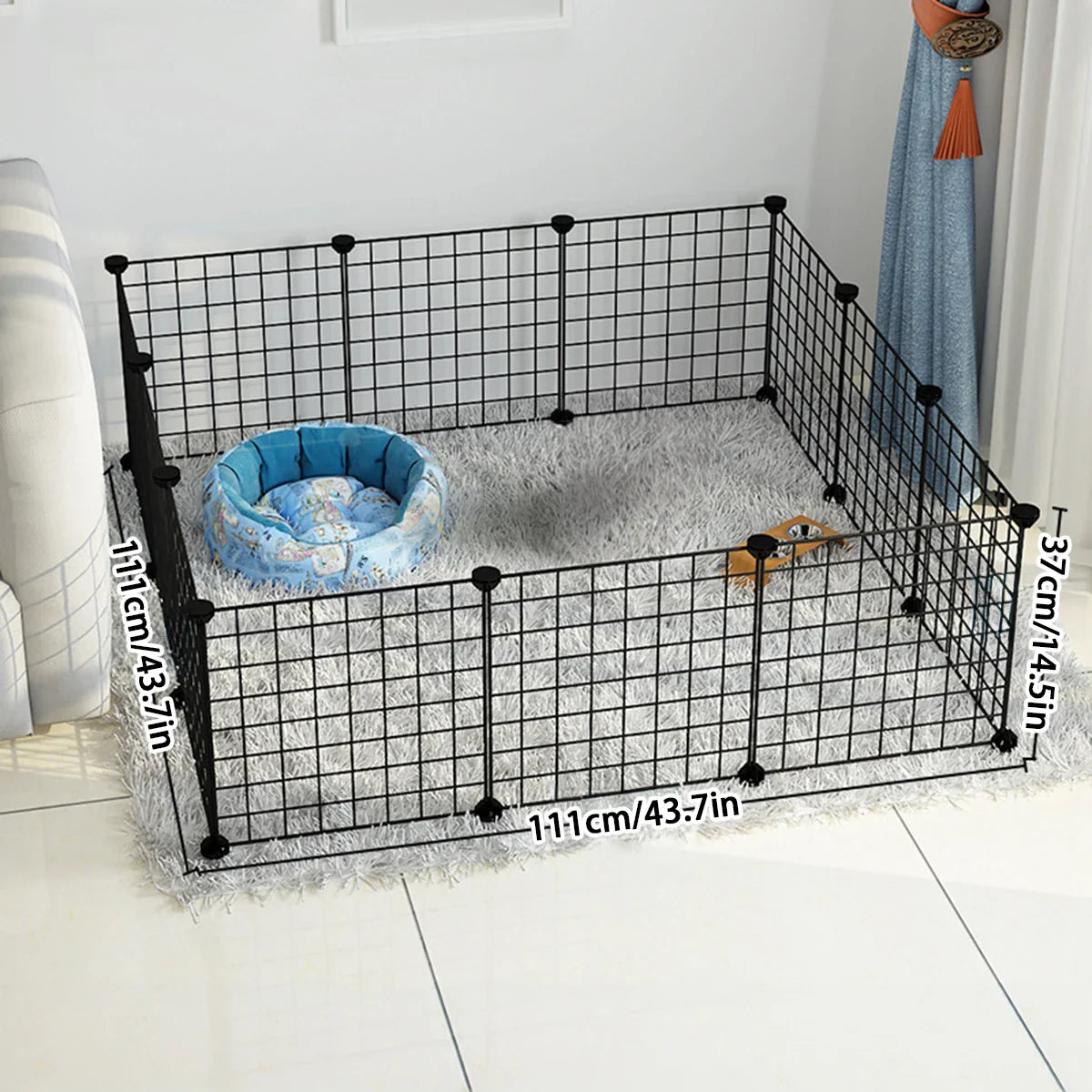 Indoor Dog Cage Wire Mesh Fence – Teddy Pet Escape Barrier