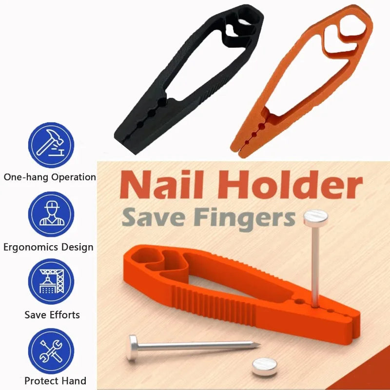 Portable Nail Fixer Tool – Plastic Sliding Joint Pliers for Woodworking, Finger Protection Repair & Maintenance Clamp Tool
