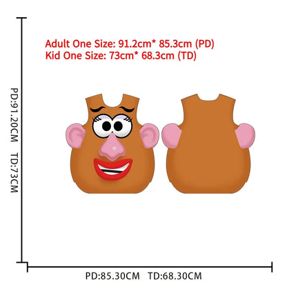 Mr. & Mrs. Potato Head Costume - Funny Matching Couple Halloween Cosplay Tunic