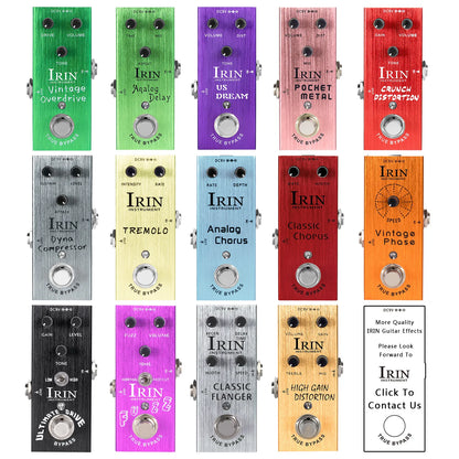 Impressive IRIN Electric Guitar Effects Pedal - Vintage Overdrive, Crunch Distortion, Analog Delay, Classic Chorus, Ultimate Drive - Enhance Your Sound