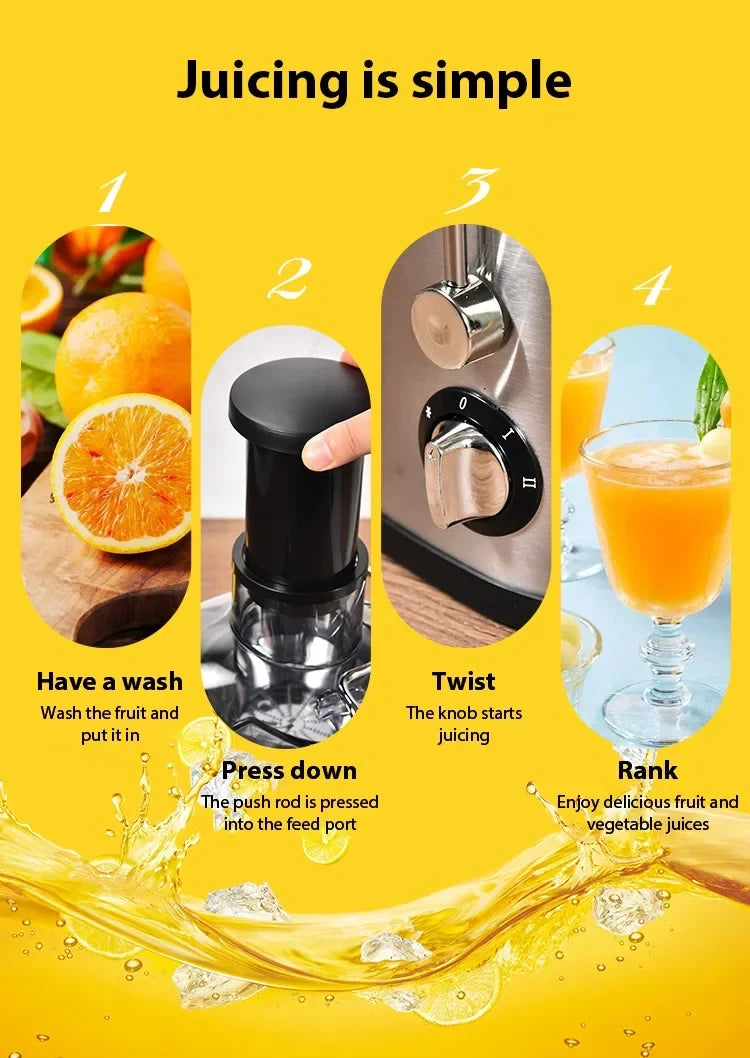 400W Juice Extractor — 22000RPM Motor, 3" Wide Chute, 2-Speed Juicer for Whole Fruits & Vegetables, Easy-Clean Design