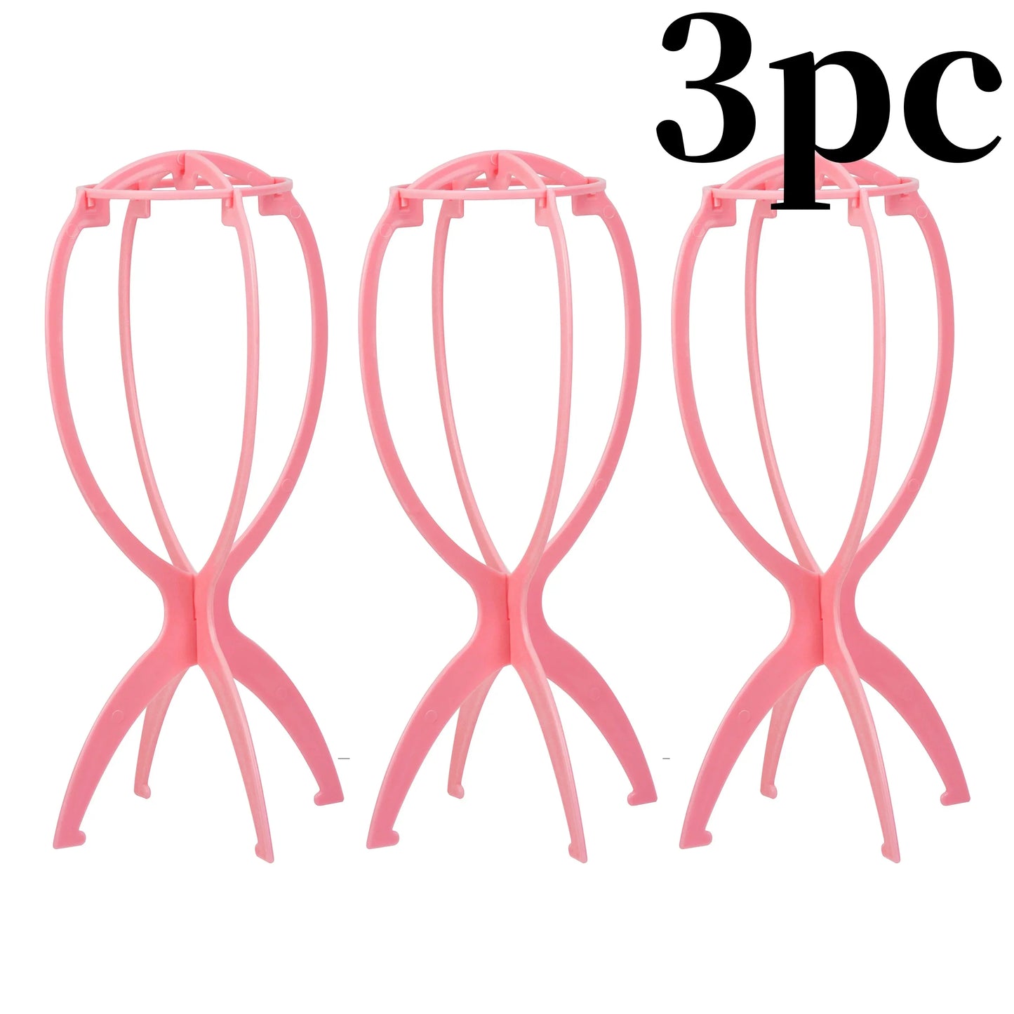 10Pcs Wig Stand Set - Portable Plastic Wig Cap Holder for Home, Salon & Travel Use
