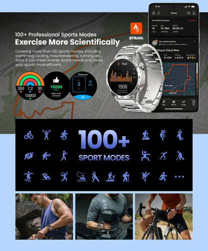 HAYLOU Solar 5 Smartwatch — 1.58" AMOLED, Voice Calling, 24H Health & Sports Tracker for Men