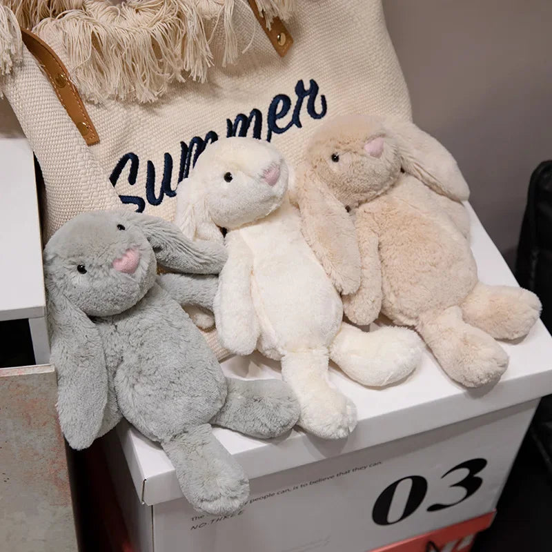 Kawaii Long-Ear Rabbit Plush Toy — Stuffed Bunny Doll for Kids & Babies