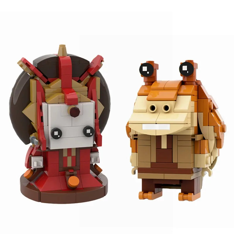 LEQUMOC Space Wars Building Block Figures Set – Vader, Anakin, Queen, Jar Binks & General Grievous Toy Bricks Gift for Kids