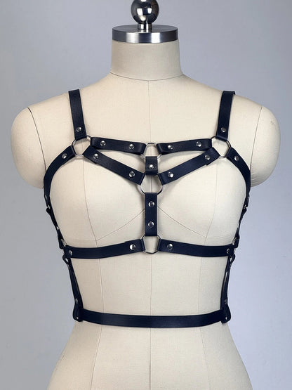 Women’s Punk Fashion Body Harness Belt, Gothic Street Style Waist Corset Suspenders Clothing Accessory