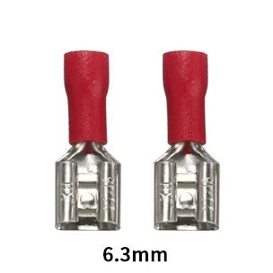 100/50/10PCS Insulated Female Crimp Wire Terminals – 2.8mm 4.8mm 6.3mm Spade Electrical Connectors (Red, Blue, Yellow)