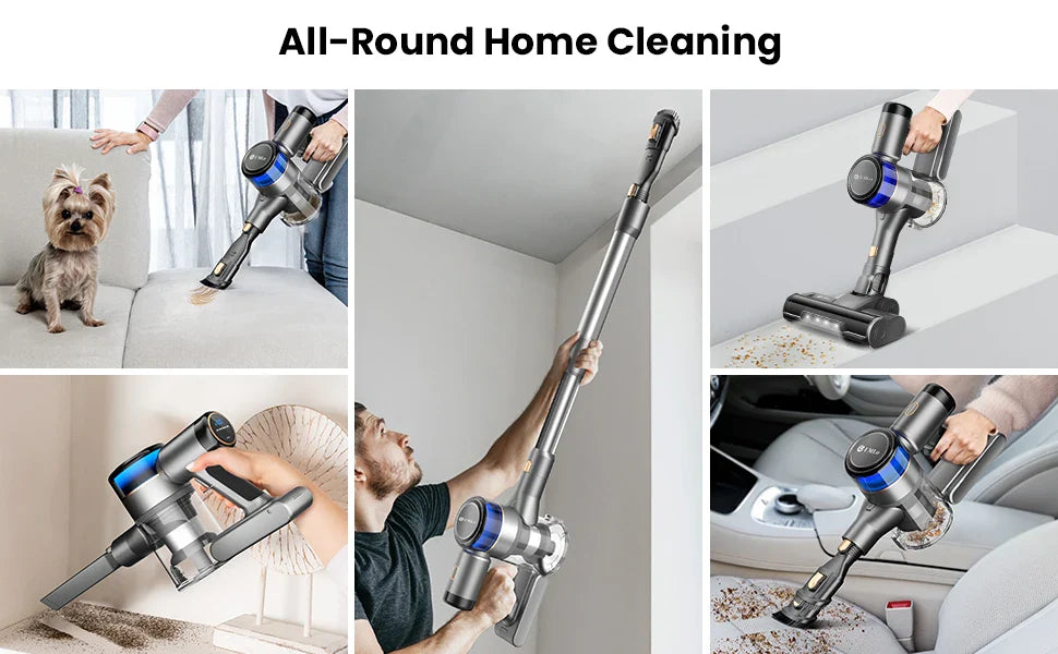 INSE S9 Stick Cordless Vacuum Cleaner - 400W, 30KPa Suction, Up to 55 Mins Runtime, 9-in-1 for Hardwood, Pet Hair, Home and Car