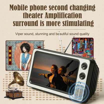 12 Inch Phone Screen Magnifier Stand - Enlarged Expand Holder HD Video Amplifier, Eyes Protection Retro TV Box for iPhone