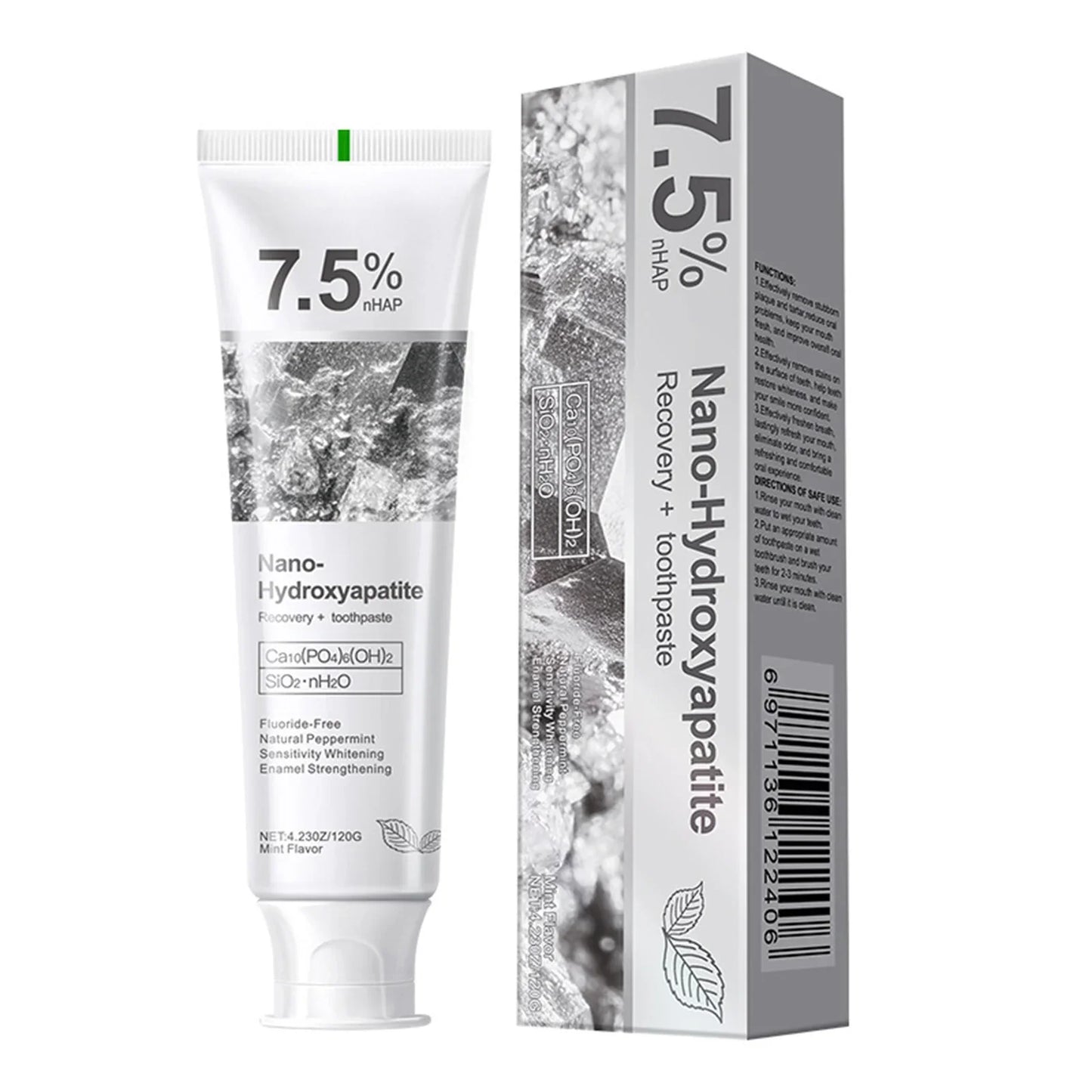 7.5% Hydroxyapatite Toothpaste – Gentle & Effective Enamel Protection for Sensitive Teeth, Fresh and Safe Formula
