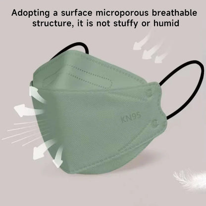 20-120PCS Disposable Fish-Shaped KN95 Face Masks – 4-Layer Protective, Breathable Mask for Men & Women