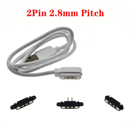 Magnetic Pogo Pin Connector Set – 2/4/5 Pin Spring-Loaded Male & Female DC Charging Power Socket for Secure Magnetic Connection Cable Adapter