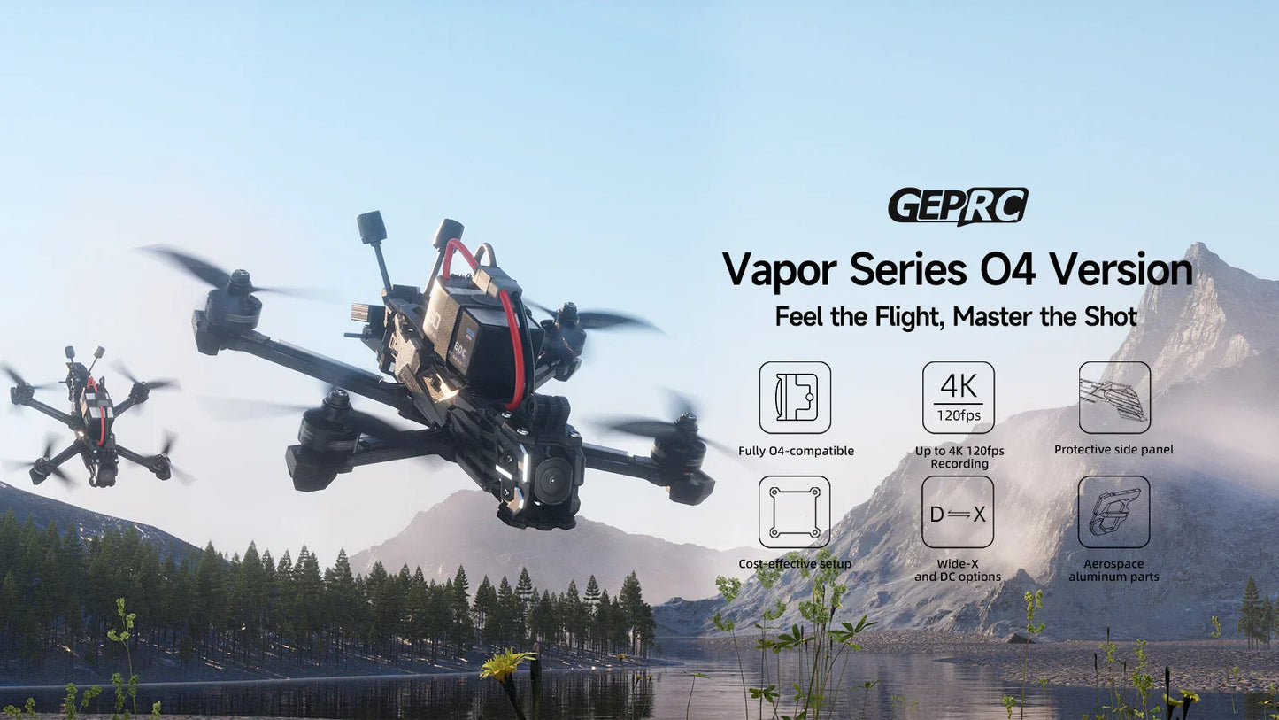 GEPRC Vapor-X5 D5 HD FPV Drone 5" – 4K 120fps Recording, O4 Air Unit, 2207E 1960KV Motor, Freestyle Quadcopter