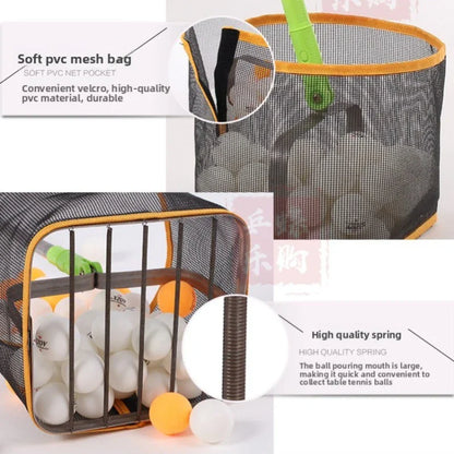 Portable Pickleball & Table Tennis Ball Picker – Extendable Retriever Scoop with Roller for Multi-Ball Training and Easy Collection Tool