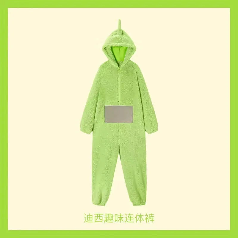 Teletubbies Pajama Costume - Soft Long Sleeve Unisex Cosplay Loungewear for Adults & Kids