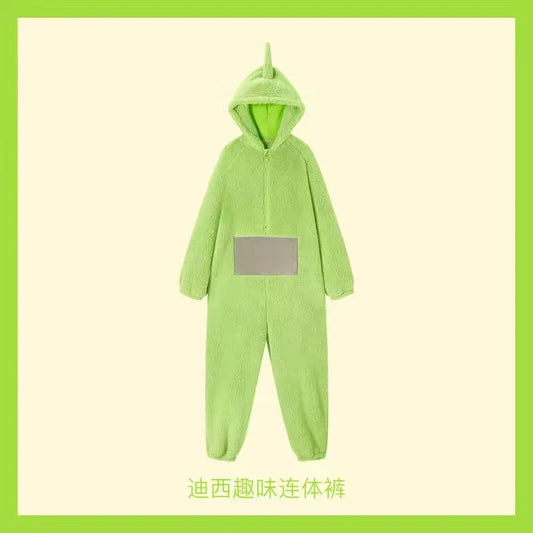 Teletubbies Pajama Costume - Soft Long Sleeve Unisex Cosplay Loungewear for Adults & Kids