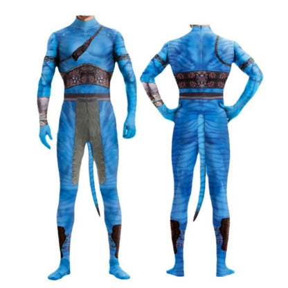 Avatar The Way of Water Costume - Unisex Alien Tail Bodysuit for Halloween Cosplay & Parties