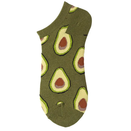 40-Style Colorful Cotton Ankle Socks – Fashion Novelty Short Socks for Men & Women, Funny Animal, Food & Avocado Casual Designs