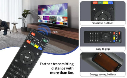 X96 Mini Universal Remote for Android TV Box, Compatible with MXQ Pro 4K, T95M, T95X, H96 Pro+ & More