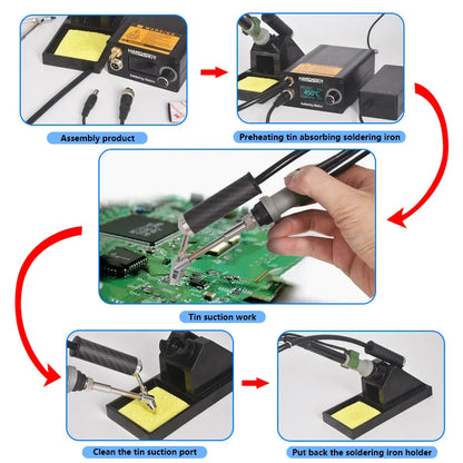 T12A Desoldering Station – Suction Tin Gun & Hot Air Gun with STM 32 Control for Precision Soldering Work