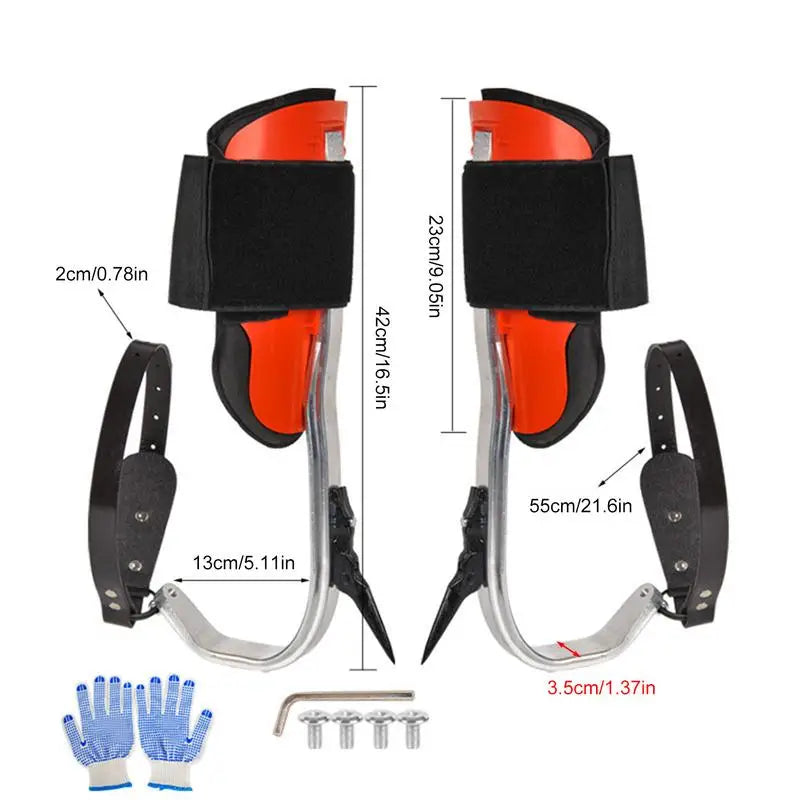 Heavy Duty Tree Climbing Gear Kit – Pole Gaffs, Shoes, and Harness for Outdoor Jungle Adventures