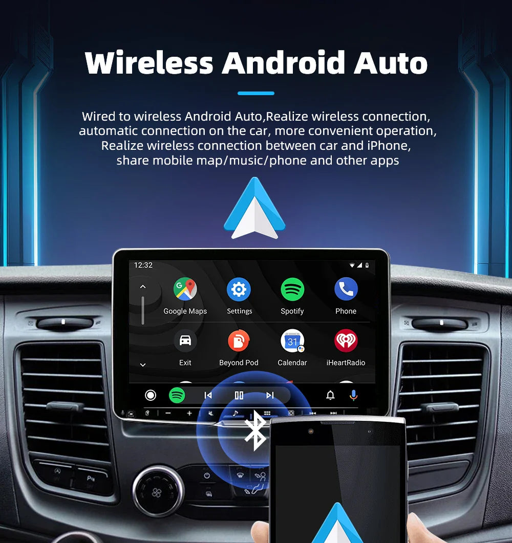 EKIY 2-in-1 Mini Wireless CarPlay & Android Auto Adapter for Cars with Wired Systems