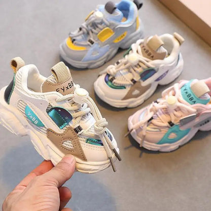 Size 21-36 Baby Toddler Shoes – Breathable Mesh Casual Sneakers for Boys and Girls, Non-Slip Sport Shoes