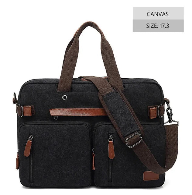 Convertible Laptop Backpack - 15.6/17.3 Inch Waterproof Nylon Travel & Business School Bag