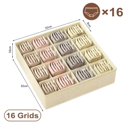 Underwear & Clothing Organizer Storage Box – Sports Bra, Socks & Panties Drawer Divider for Wardrobe & Cabinet Organization