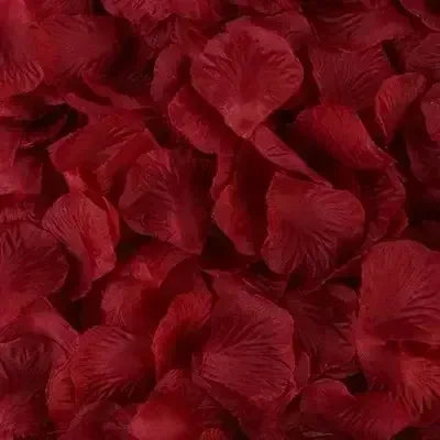 Red Artificial Rose Petals - Silk Flower Simulation for Valentine's Day, Wedding, & Christmas Decor