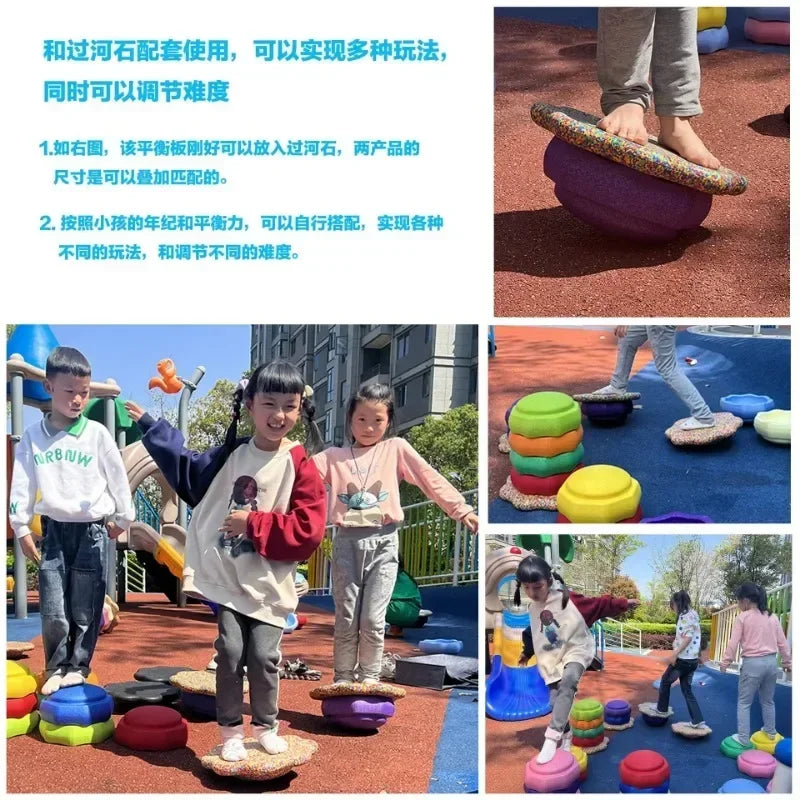 Outdoor Crossing Stone Training Equipment - Children's Foot Sense System & Balance Board for Early Education